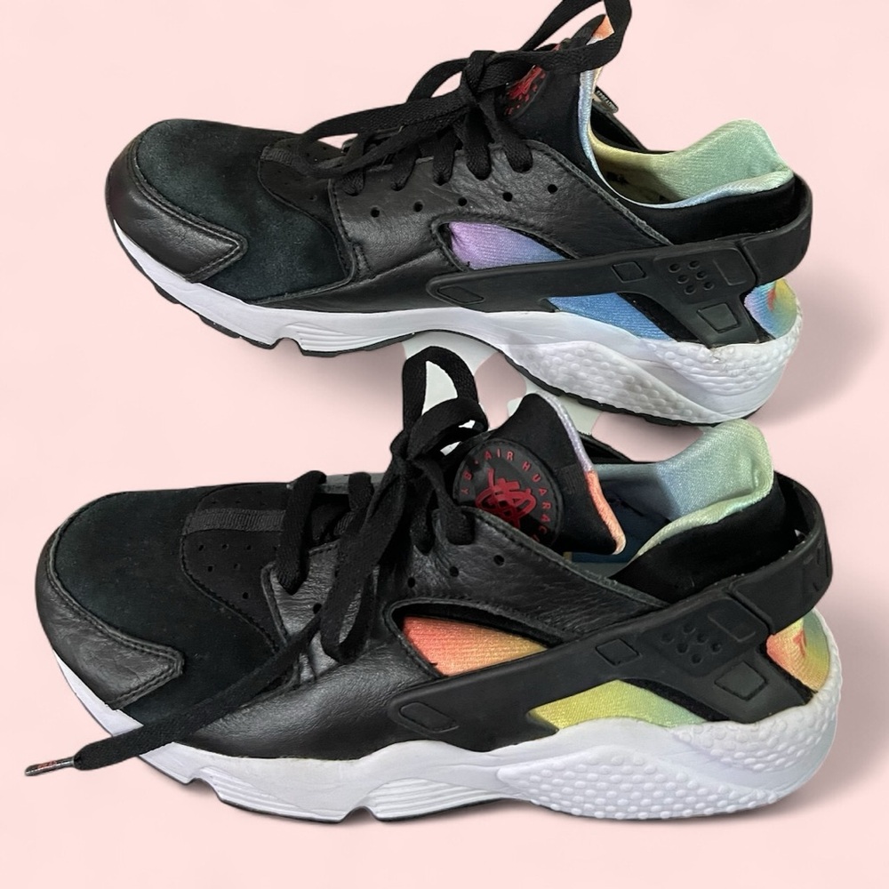 Nike Black and White Huarache with Vibrant Accents